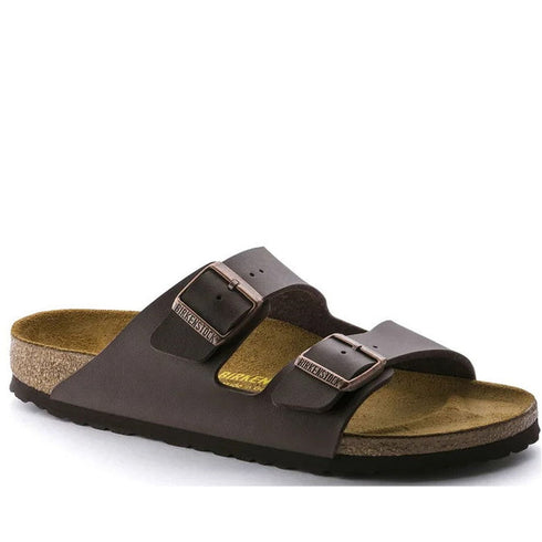 Birkenstock Arizona Birko Flor Dark Brown Narrow Width